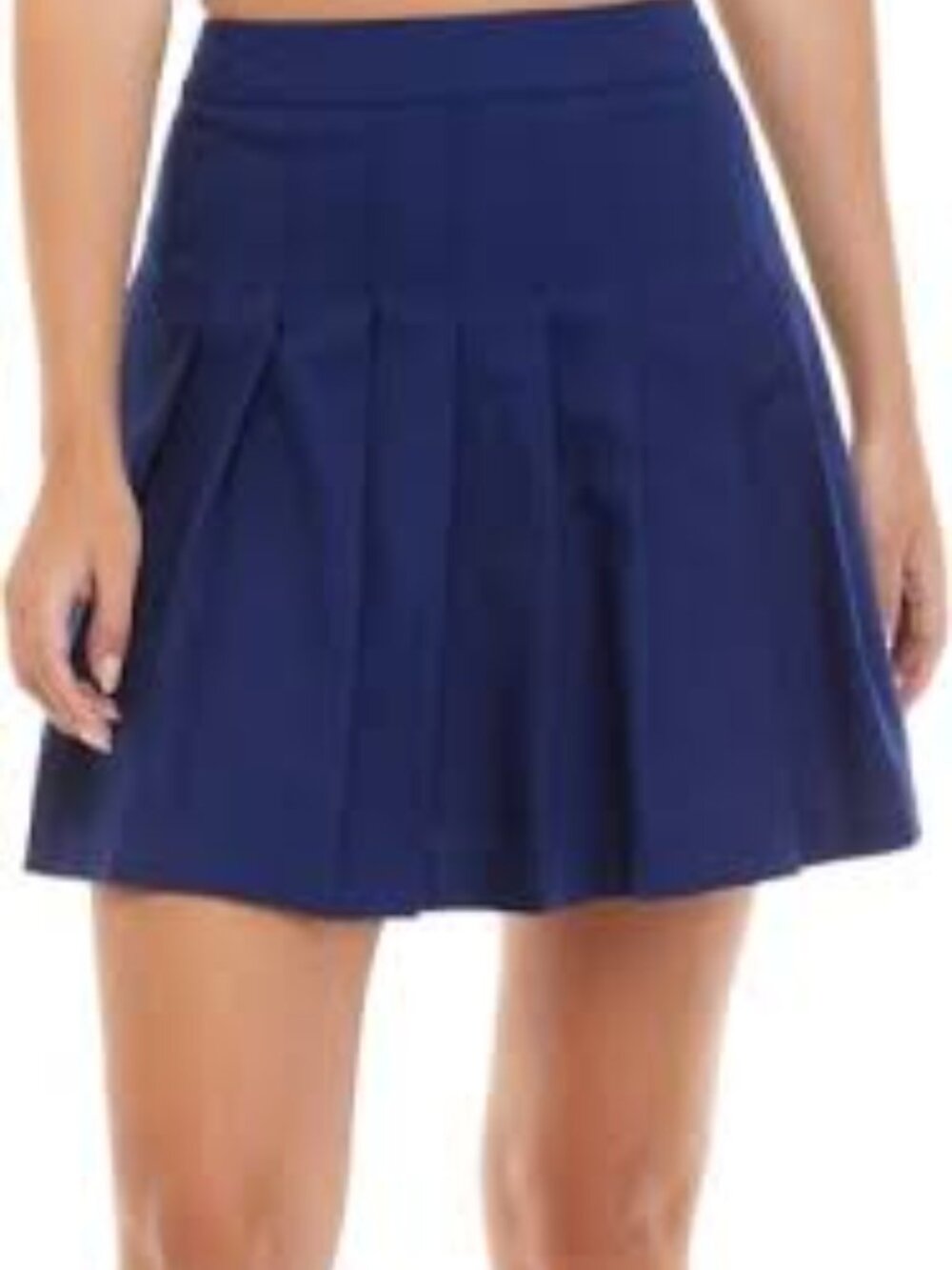 THRILL | Navy Blue Pleated Mini Tennis Skirt